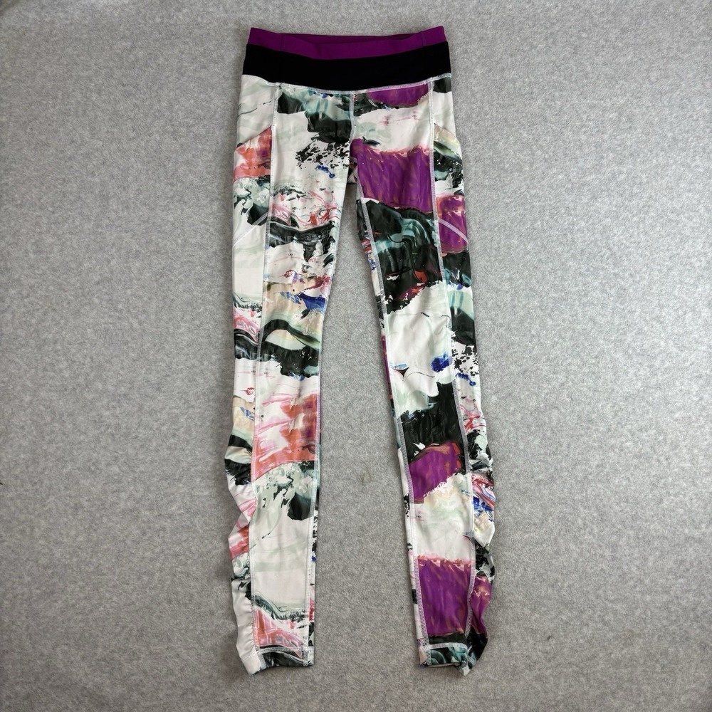 Lululemon Leggings Women Sz 4 Speed Tight III Luxtreme Pigment Wave 7/8 Length